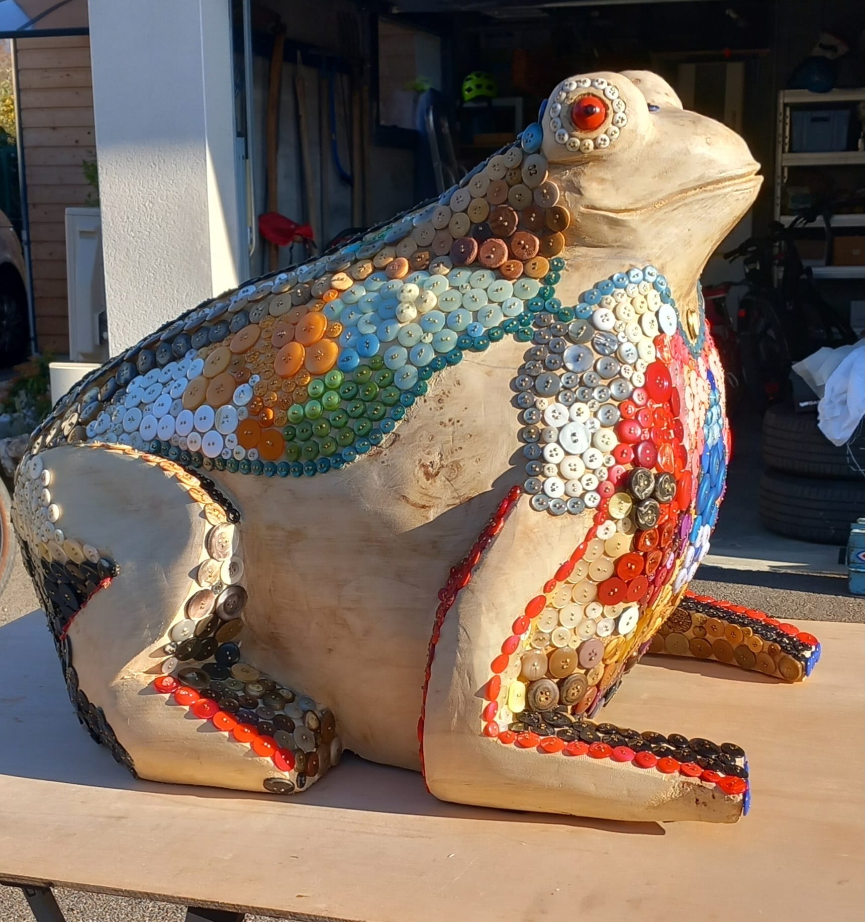 Sculpture  le crapaud du Bestiaire d'En Fer